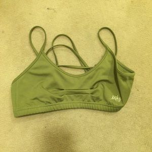 Green yoga bra
